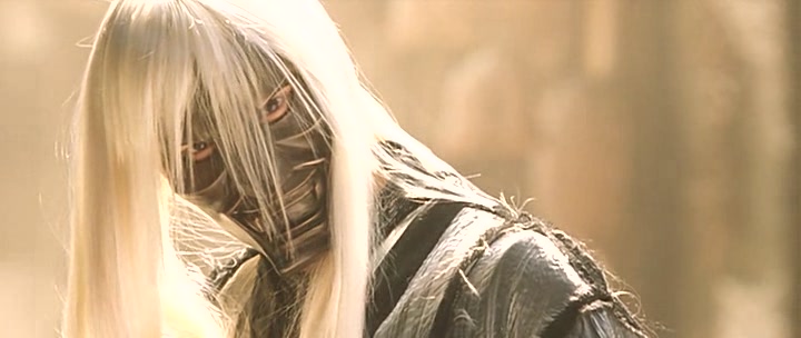 The masked swordsman displays incredible grace and skill