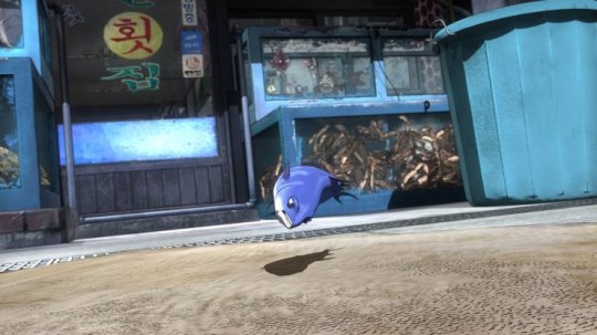 Padak attempts to flee the sushi restaurant