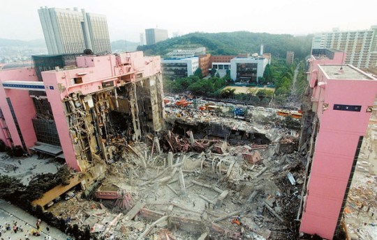 The collapse of the Sampoong Department Store highlighted corruption within the upper echelons of society